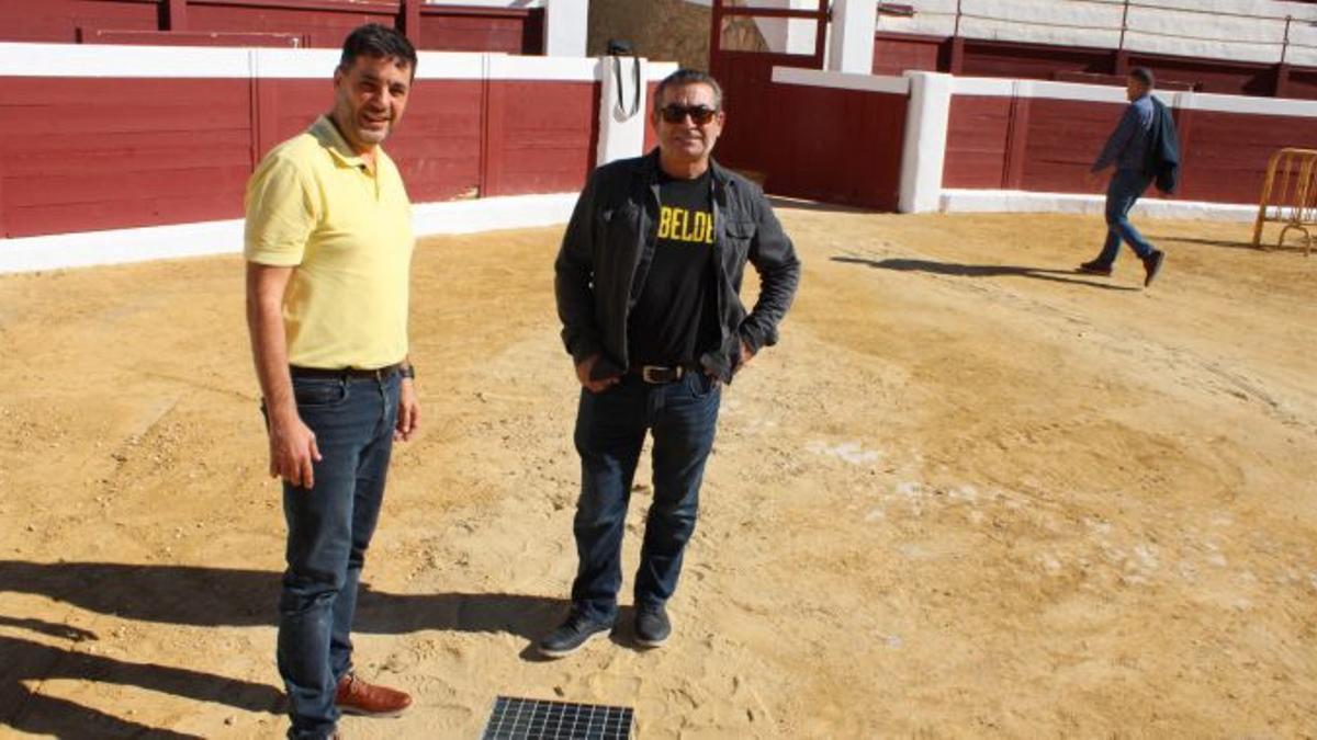 Concejal de Obras y Servicios, Miguel Gomis, y el alcalde, José Ramiro