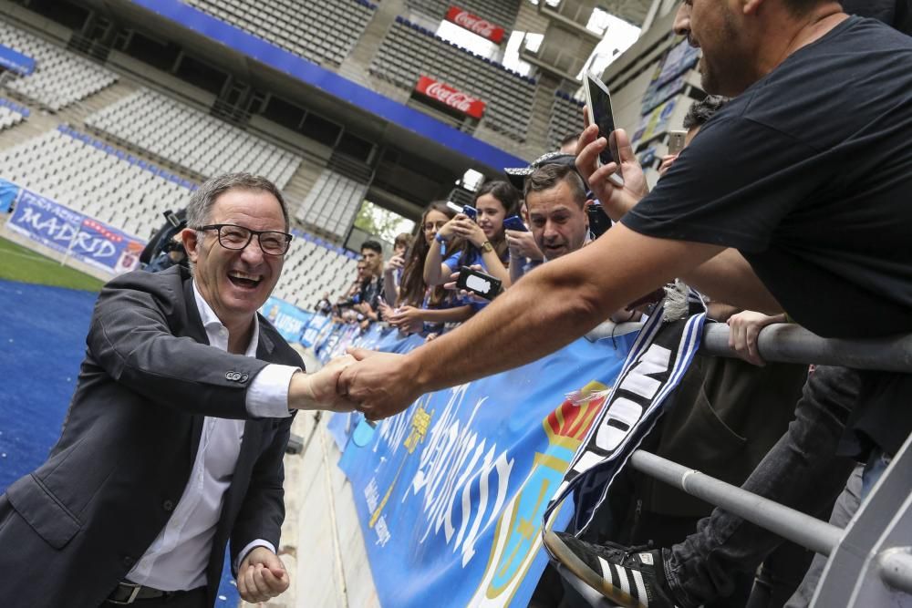 Presentación de Anquela como entrenador del Oviedo