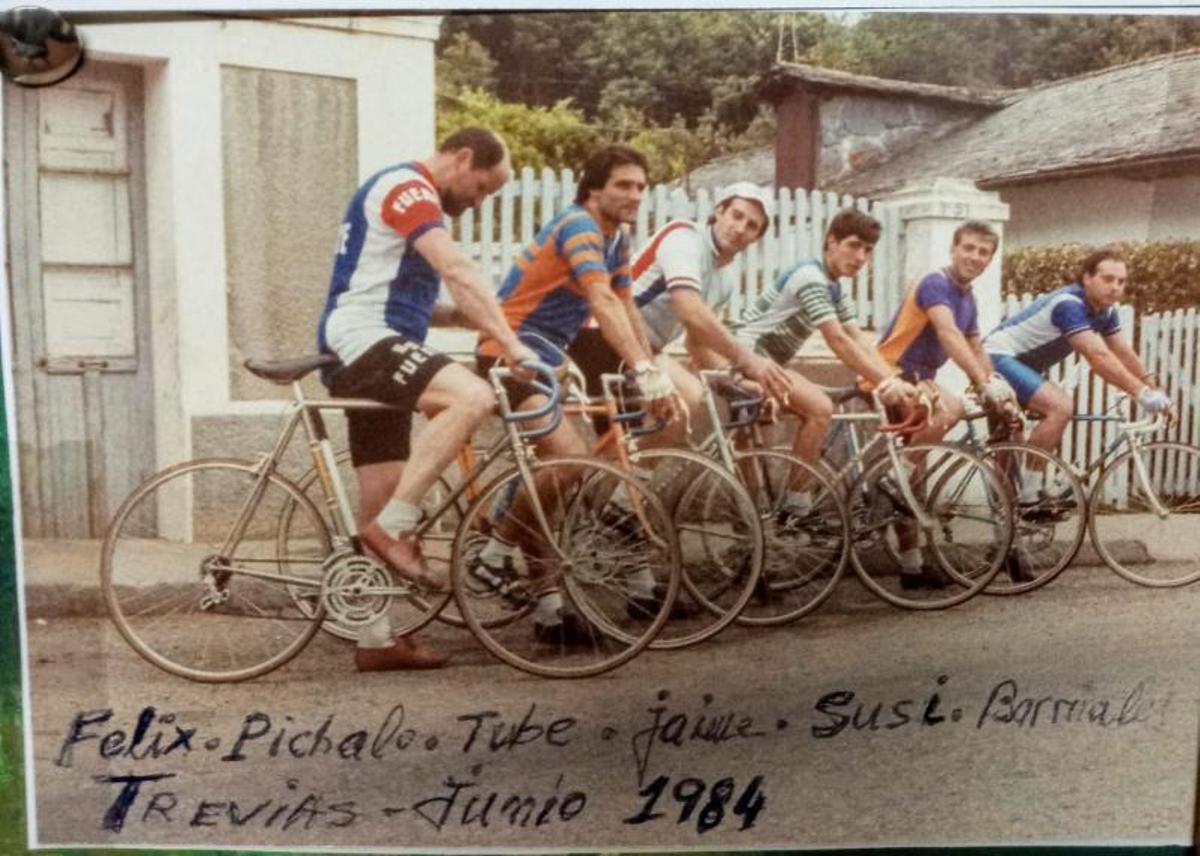 Una imagen de 1984 cedida por el Club Cicloturista Castrillón.