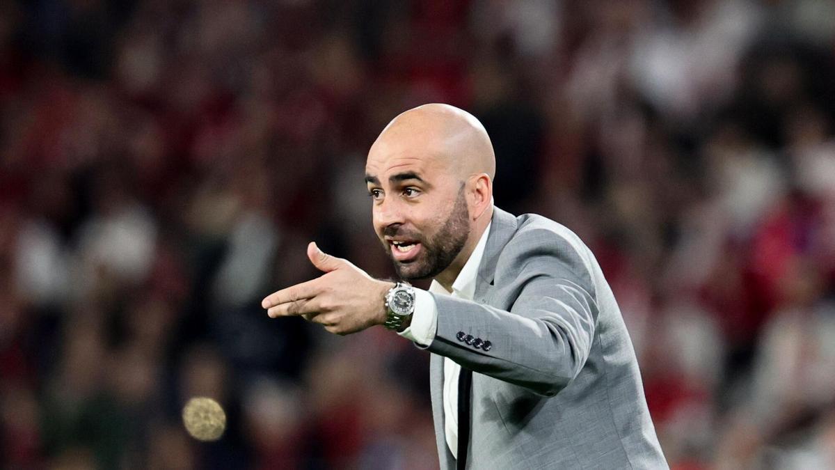 Claudio Giráldez, entrenador del Celta, en el partido de ida de cuartos de Europa League entre Friburgo y Celta