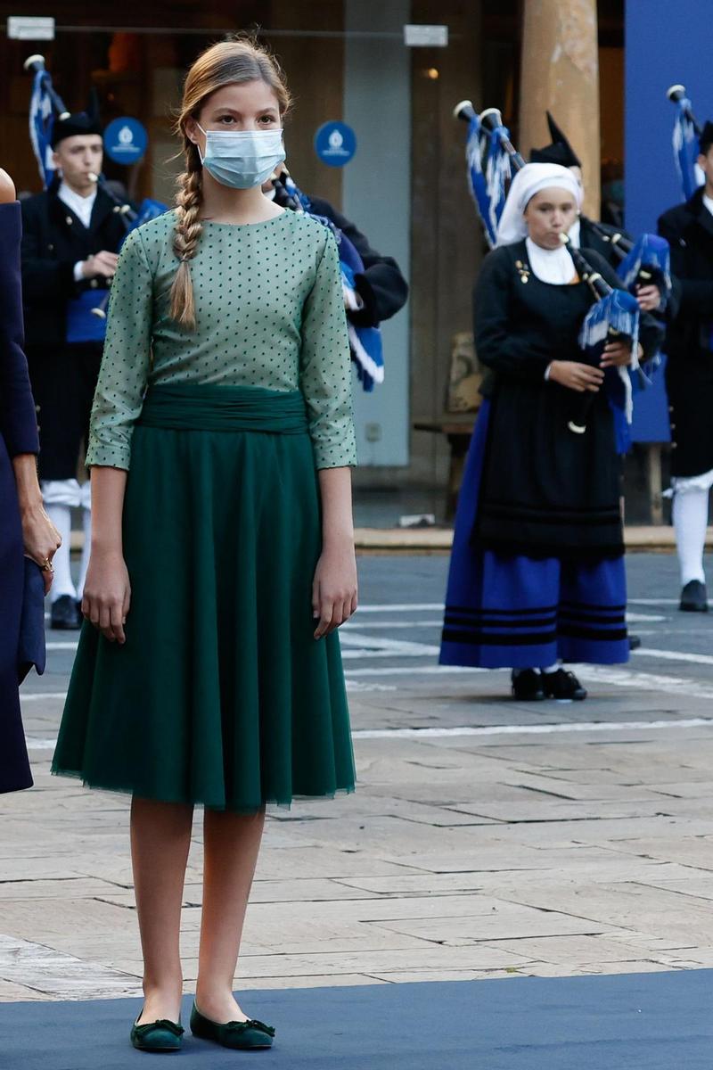 La infanta Sofía en su llegada a los Premios Princesa de Asturias 2020