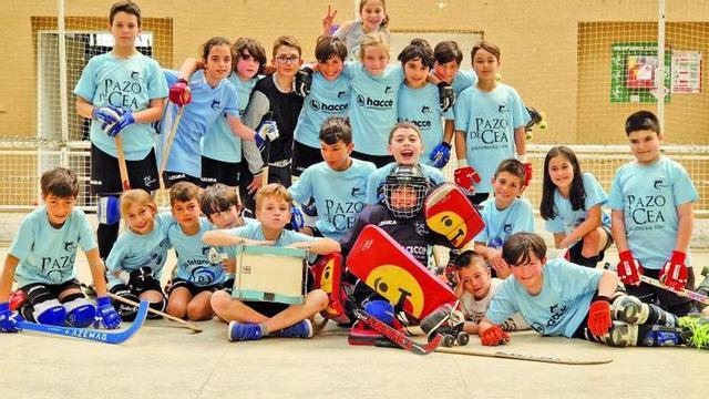 Jugadores de la canteradel Traviesas, en O Carme.