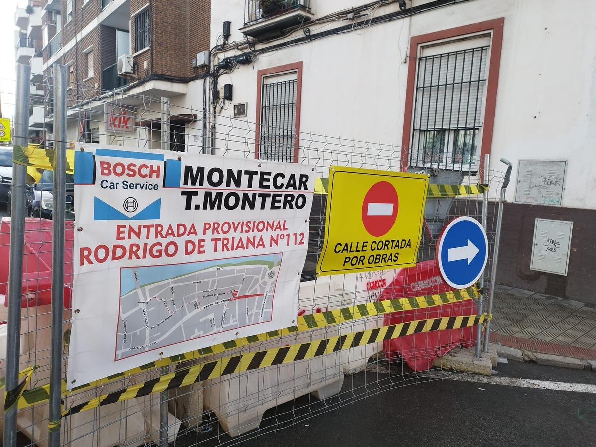 Obras de mejora de la calle Pagés del Corro, Triana, de Sevilla