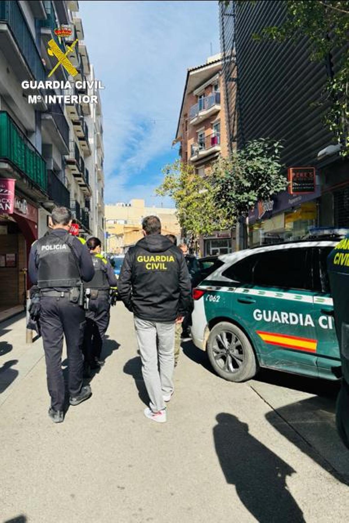 Un moment del dispositiu policial a Lloret de Mar.