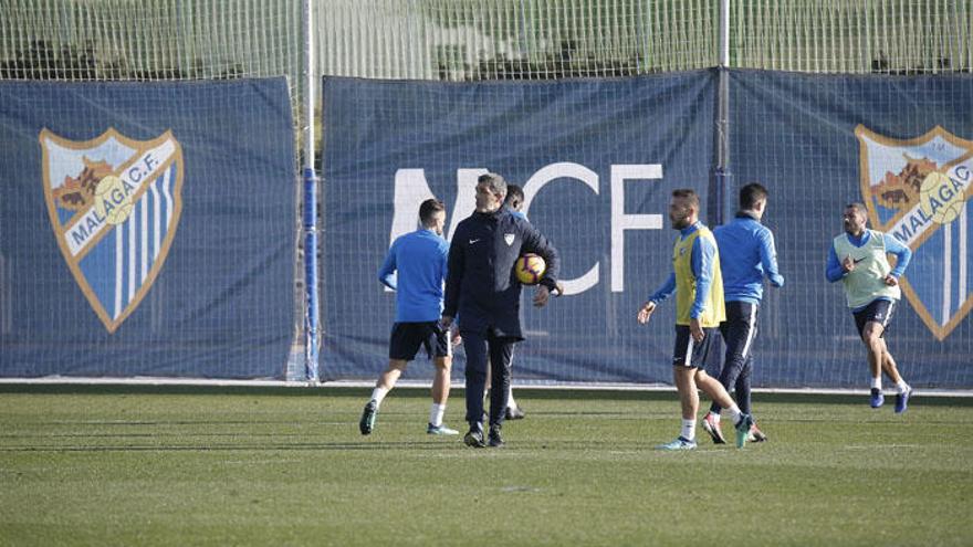 Muñiz, en un entrenamiento.