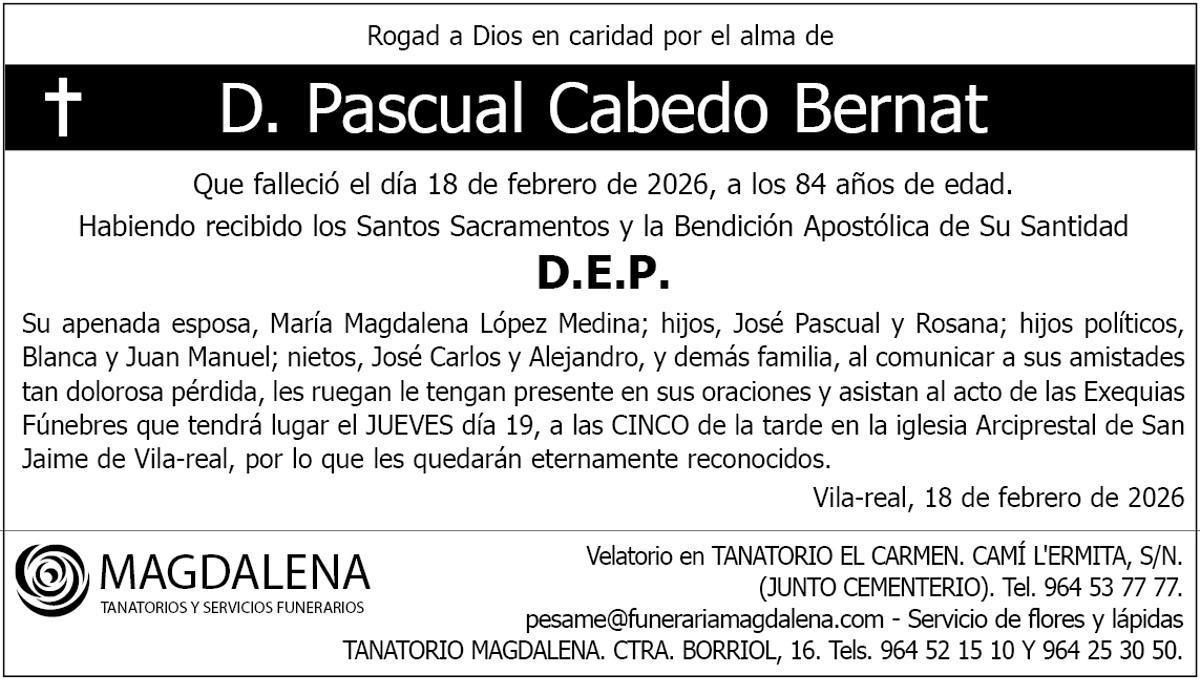 D. Pascual Cabedo Bernat