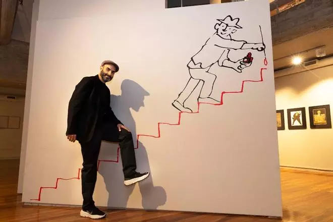Los 'Trazos' de David Pintor, en A Coruña: la exposición que va de sus caricaturas a dibujos de viajes y obras inéditas