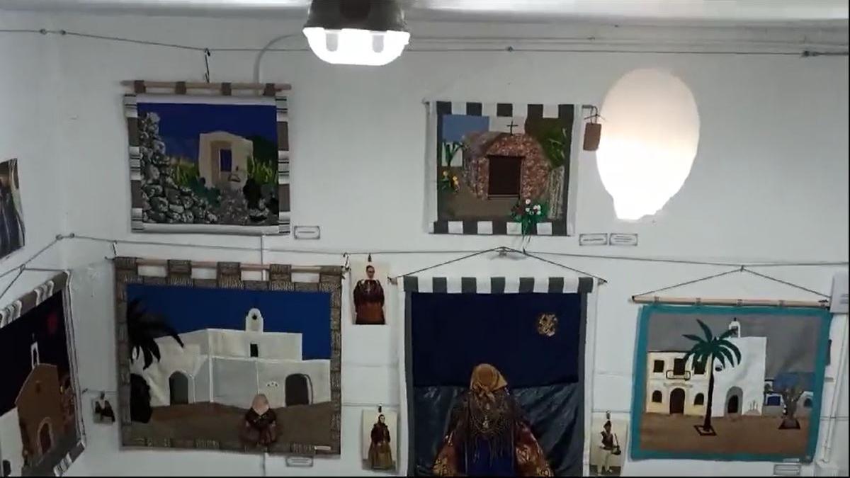 Tapices de Formentera en una exposición en Teruel