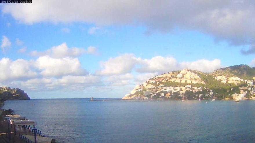 Wolken und Sonne am Freitagvormittag (12.1.) in Port d&#039;Andratx.