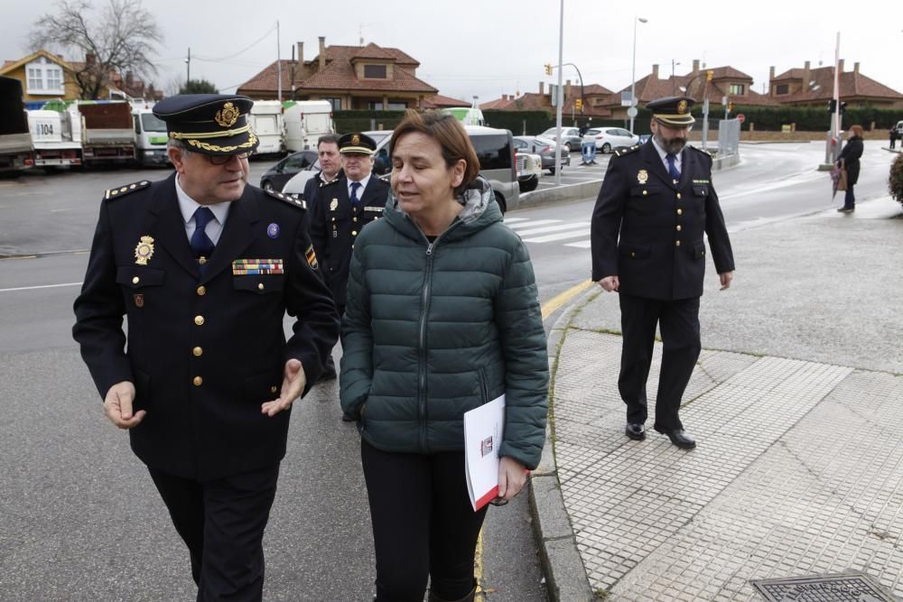 Acto del día del patrono de los bomberos en el Parque de Gijón