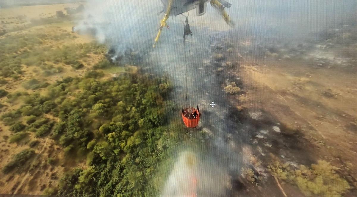  Descarga en el incendio de Navafría.