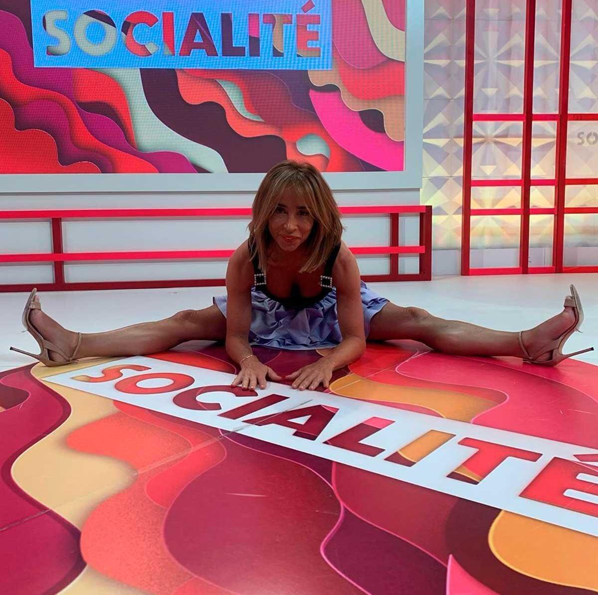 María Patiño en el plató de 'Socialité'