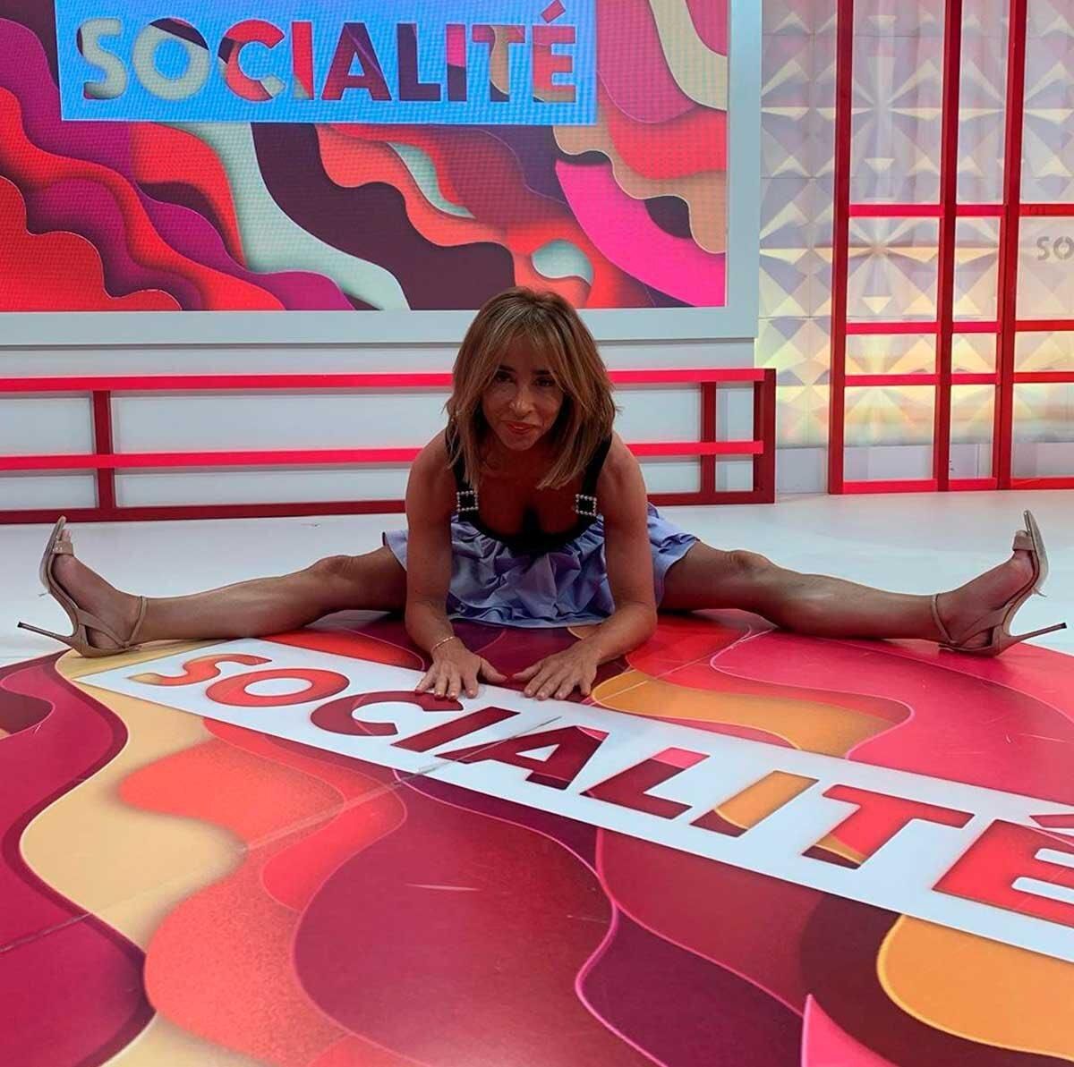 María Patiño en el plató de 'Socialité'