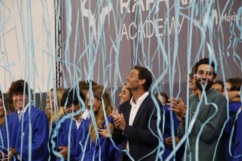 Rafa Nadal y Ricky Rubio presiden la graduación de la Rafa Nadal Academy by Movistar