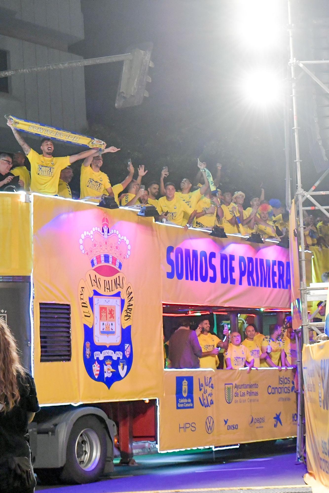 Así fue la celebración por el ascenso de la UD Las Palmas en Mesa y López