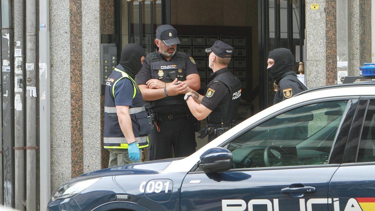 Un operativo policial en Ourense, en una imagen de archivo.