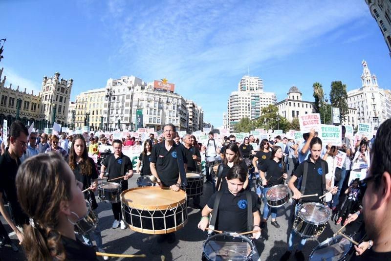 Marcha por el tren en Valencia