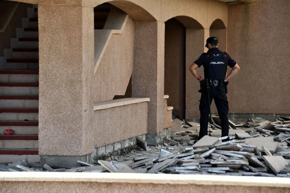 Hallan un cadáver en un centro comercial de Maspalomas.