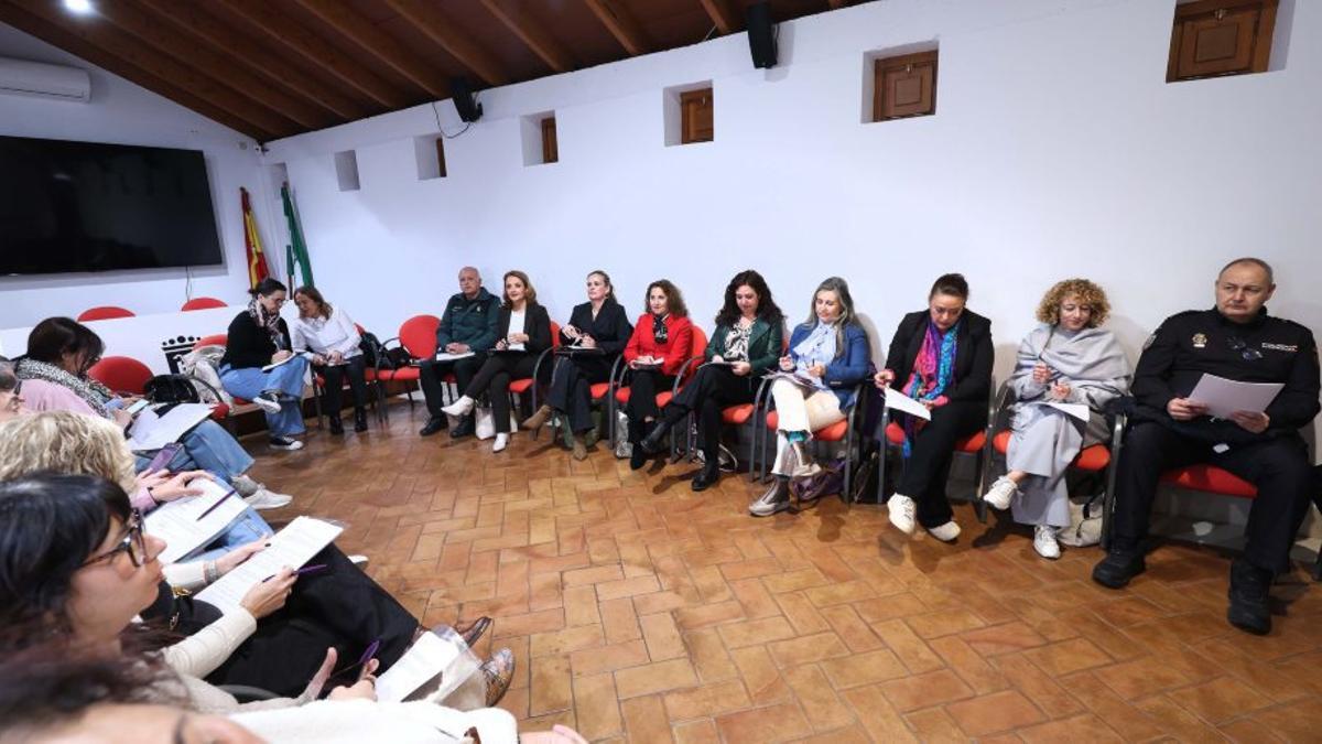 Un momento de la reunión sobre la Mesa Local contra los Malos Tratos.