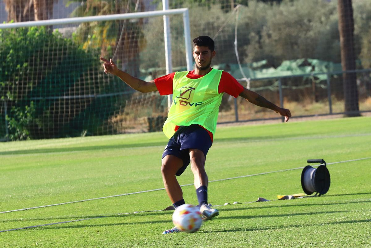Calderón, en un entrenamiento en la Ciudad Deportiva.