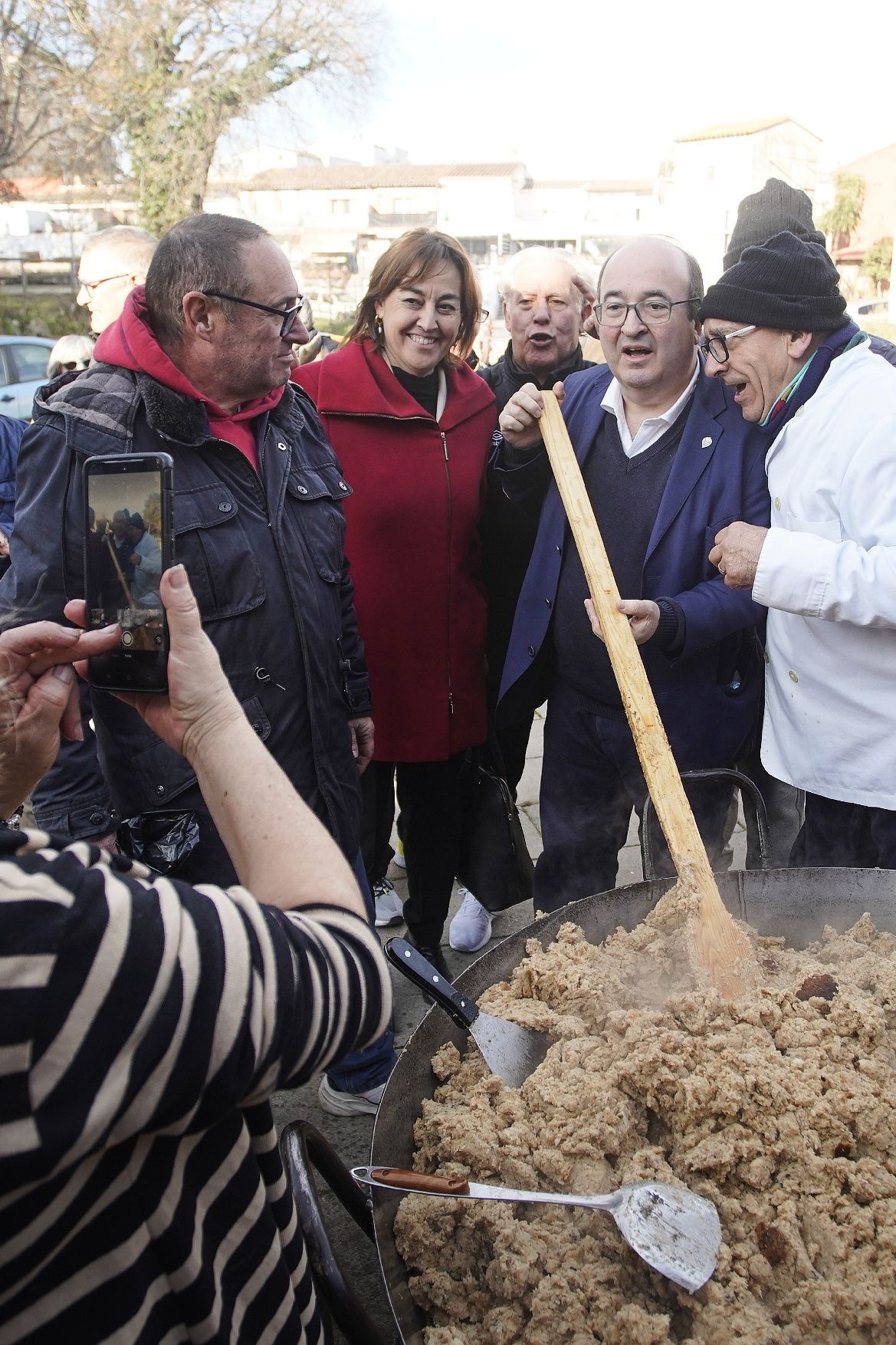 Totes les imatges de la visita de Iceta a Girona i Salt