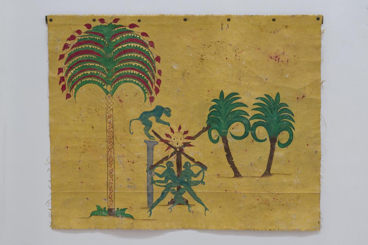 Sabrina Dufrasne, „Experience sur  soleil“, 2026, Pigment und Öl auf Leinwand.