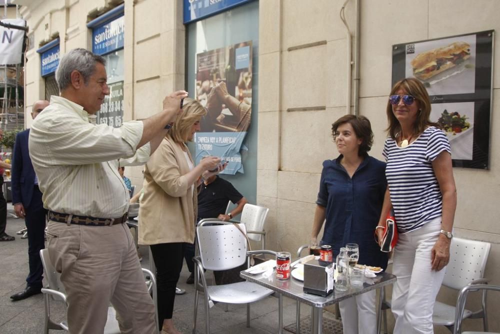 Soraya Saénz de Santamaría, de visita en Murcia