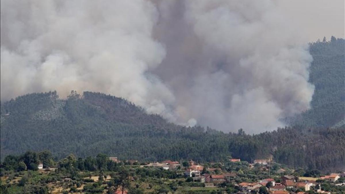 El incendio cerca de la población de Pedrogao