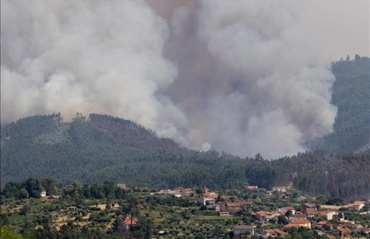 El incendio cerca de la población de Pedrogao