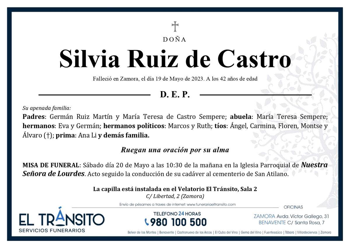 Silvia Ruiz de Castro.