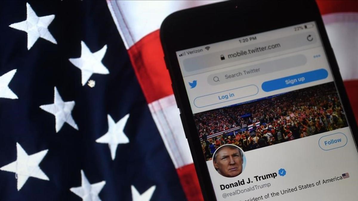 La cuenta de Twitter de Donald Trump.