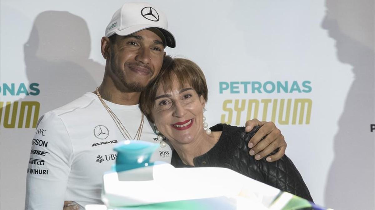 Hamilton y Vivianne, la hermana de Senna