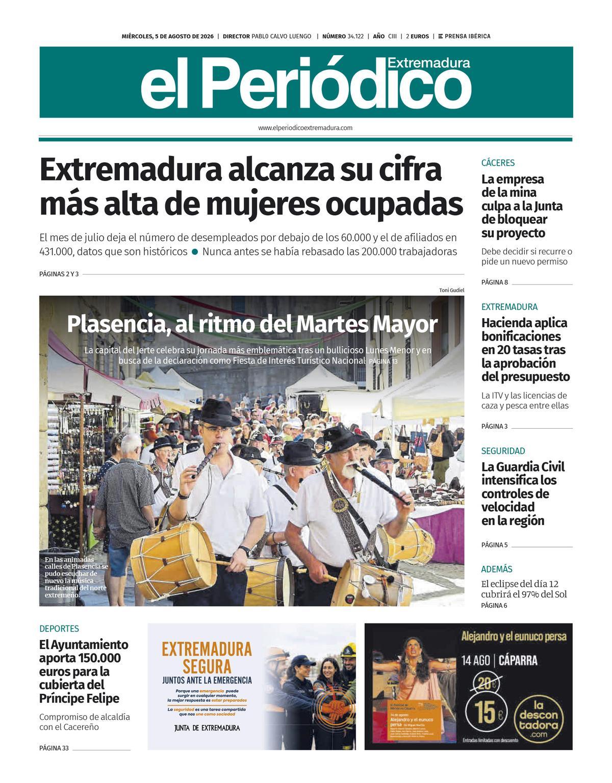 Consulta la portada correspondiente al día 5 de agosto de 2026