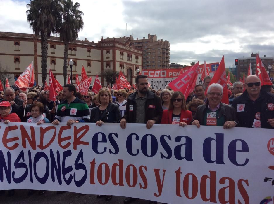 Protesta de pensionistas en Gijón