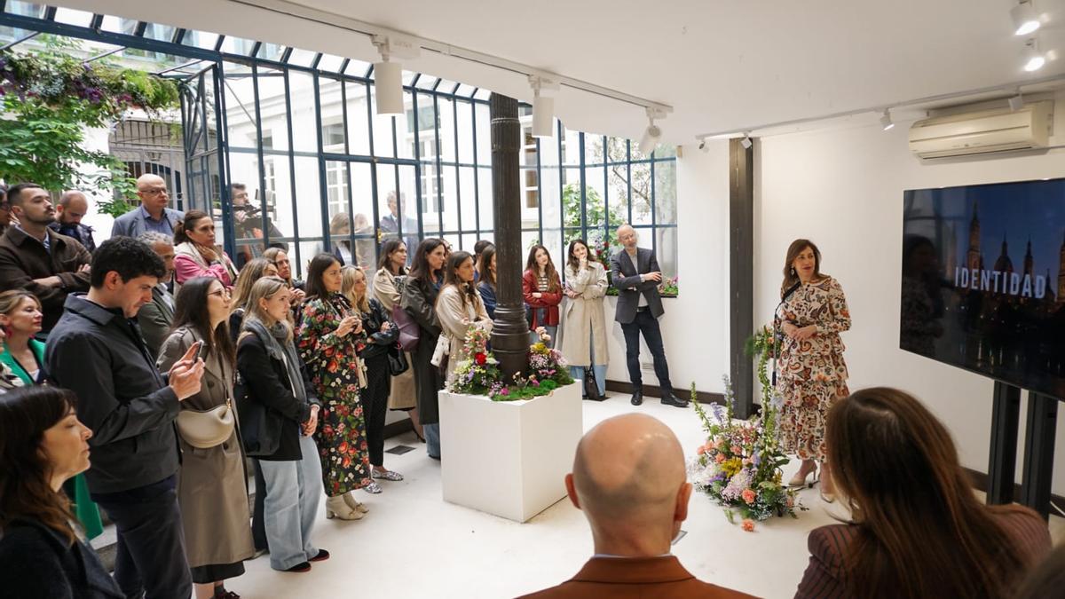 Natalia Chueca, durante la presentación del 'Zaragoza Florece' en Madrid, este jueves.