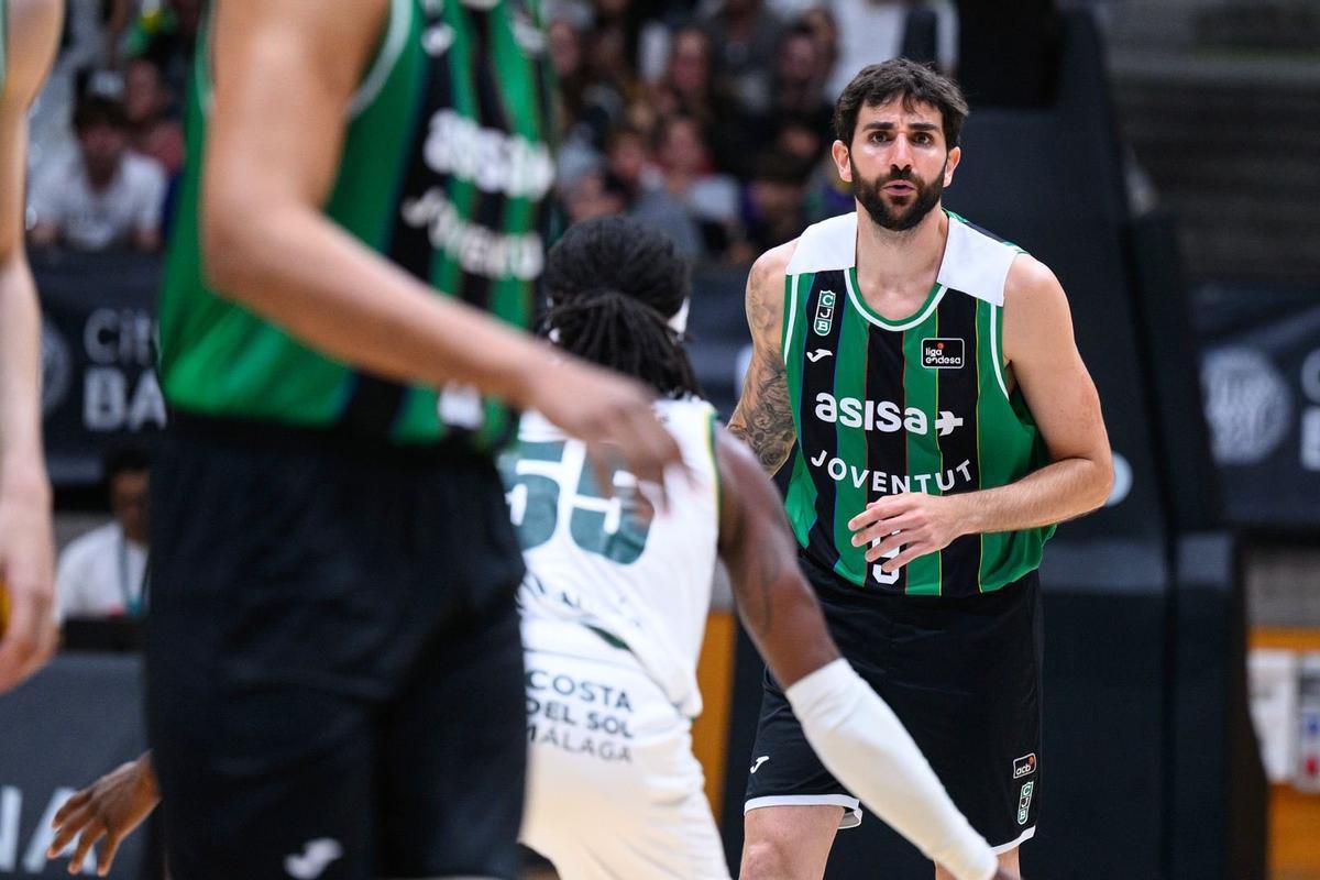 Ricky, en una acción en la primera mitad del encuentro ante el Unicaja