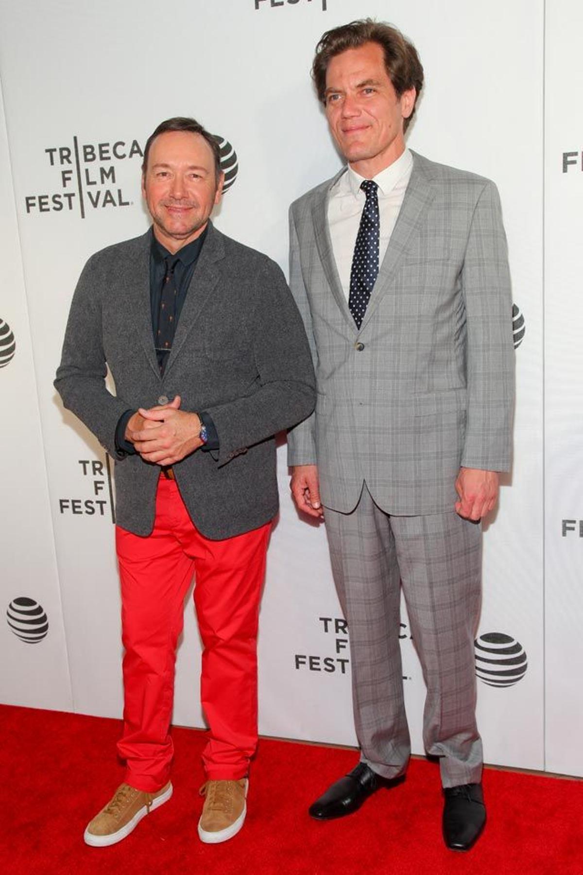 Kevin Spacey y Michael Shannon, en el estreno de Elvis &amp; Nixon en el Festival de Cine de Tribeca.