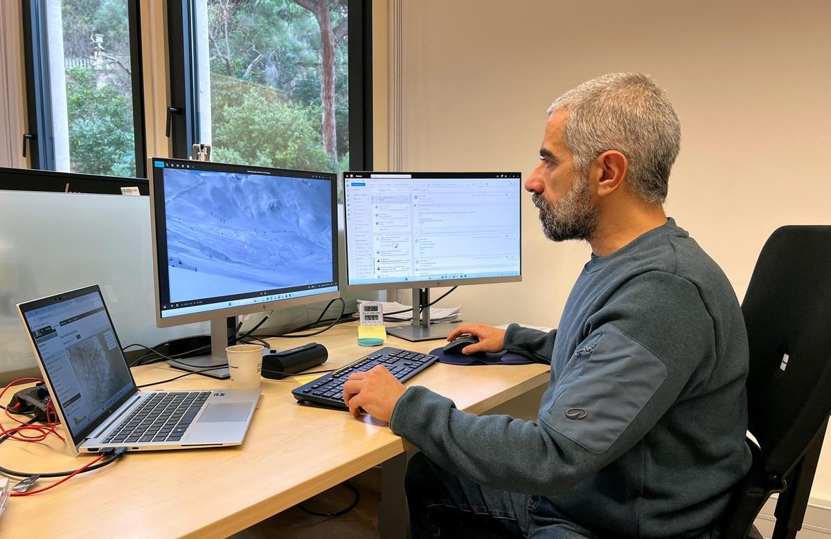 Santi Manguant, tècnic de llaus de la Unitat de Predicció de Llaus i Nibologia, Institut Cartogràfic i Geològic de Catalunya