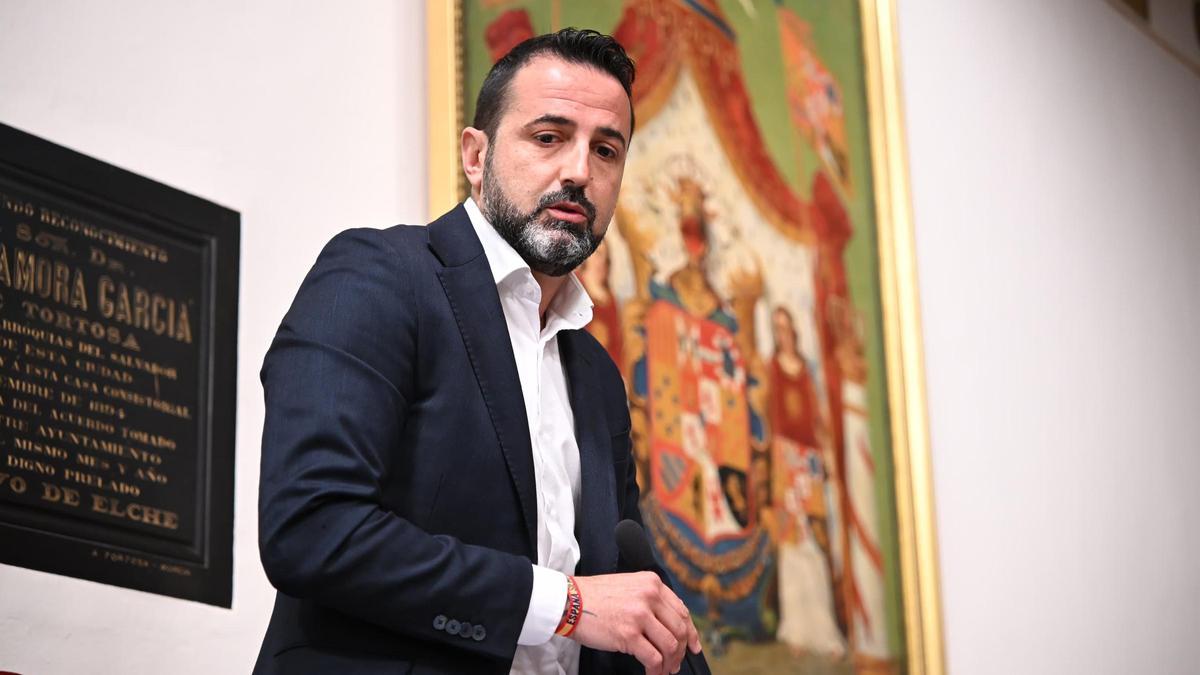 El concejal Samuel Ruiz, en el pleno de este pasado lunes en Elche