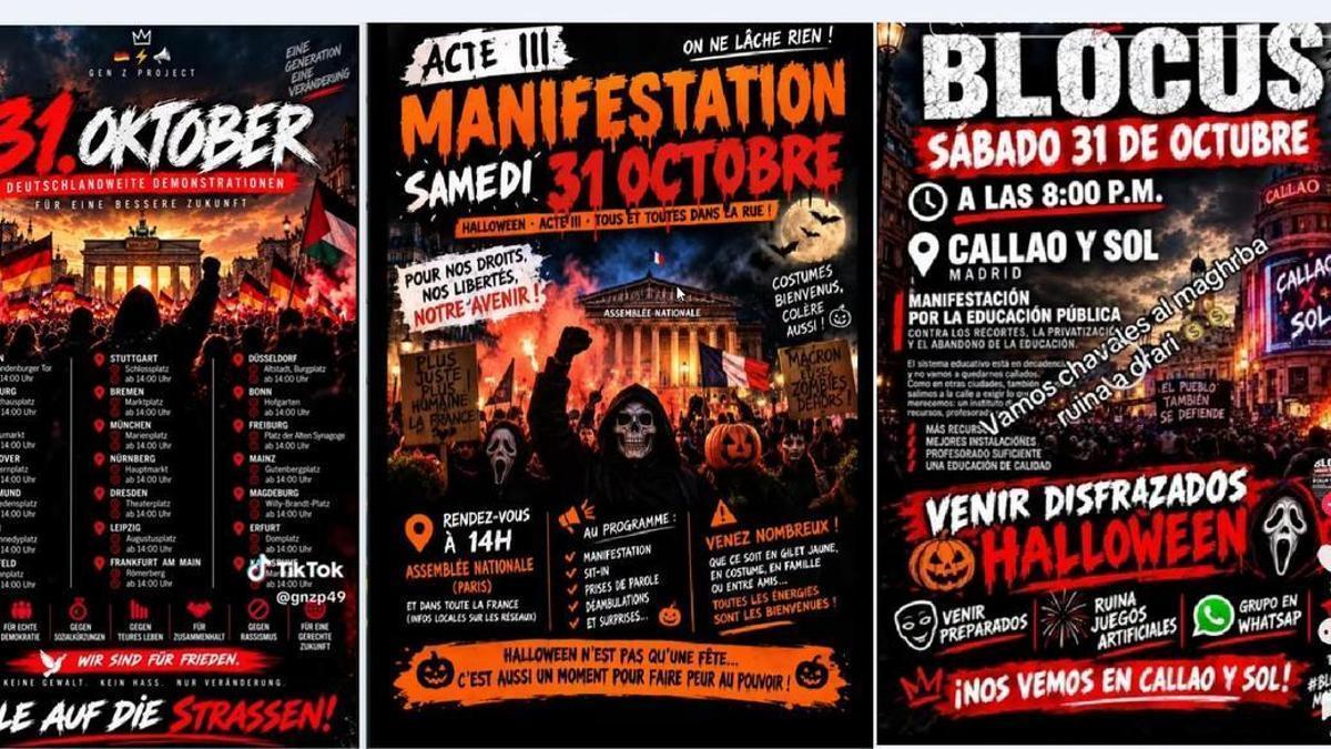 Violencia calcada, carteles imitados, consignas similares… las sospechas de las policías en Francia, Italia, Alemania y España sobre los disturbios y saqueos