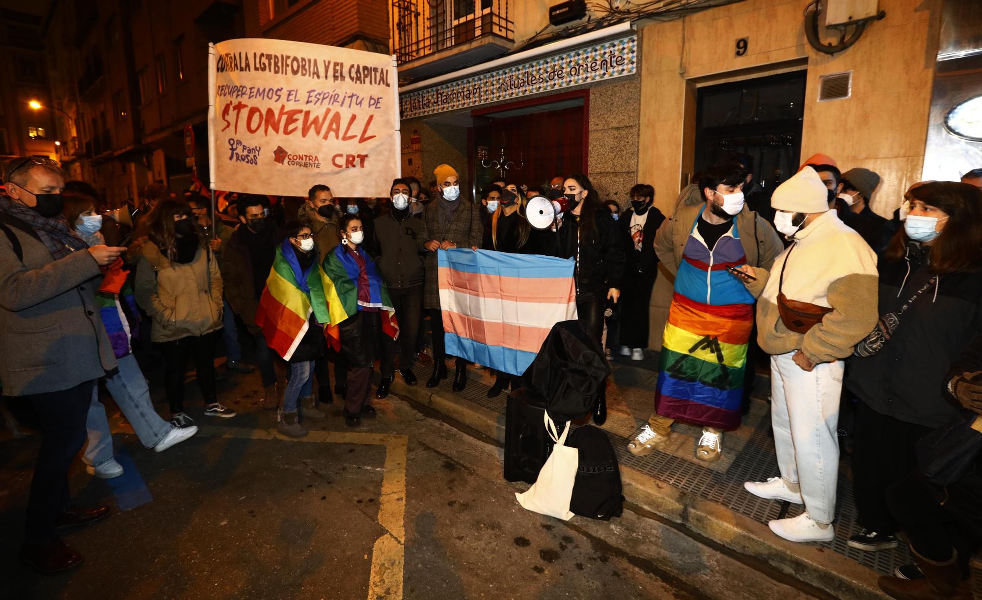 Protesta LGTBI contra las agresiones homófobas en Zaragoza