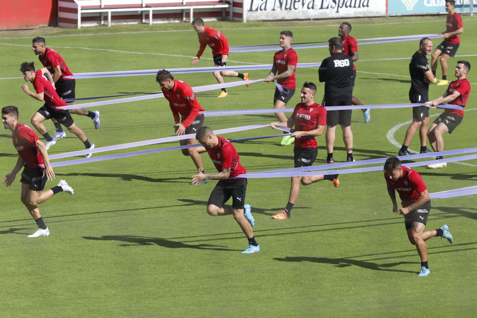 Entrenamiento del Sporting en Mareo