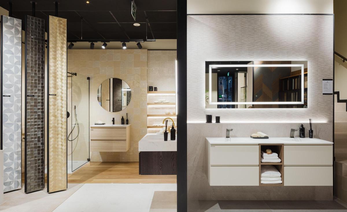Uno de los rincones de la nueva tienda de Porcelanosa en Gijón.