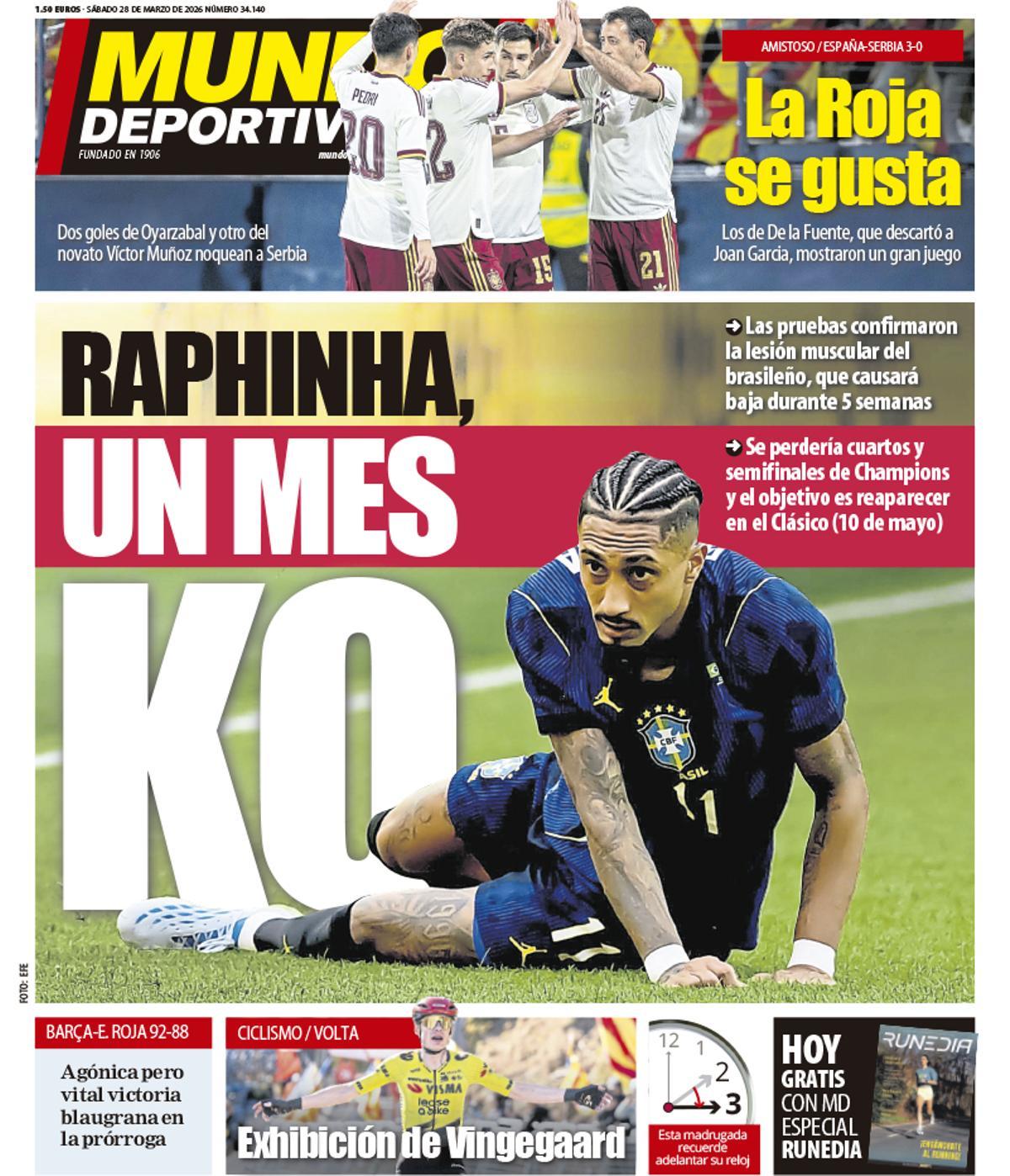 Estas son las portadas de la prensa deportiva de hoy