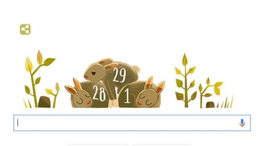 El año bisiesto, homenajeado por Google con un &#039;doodle&#039;