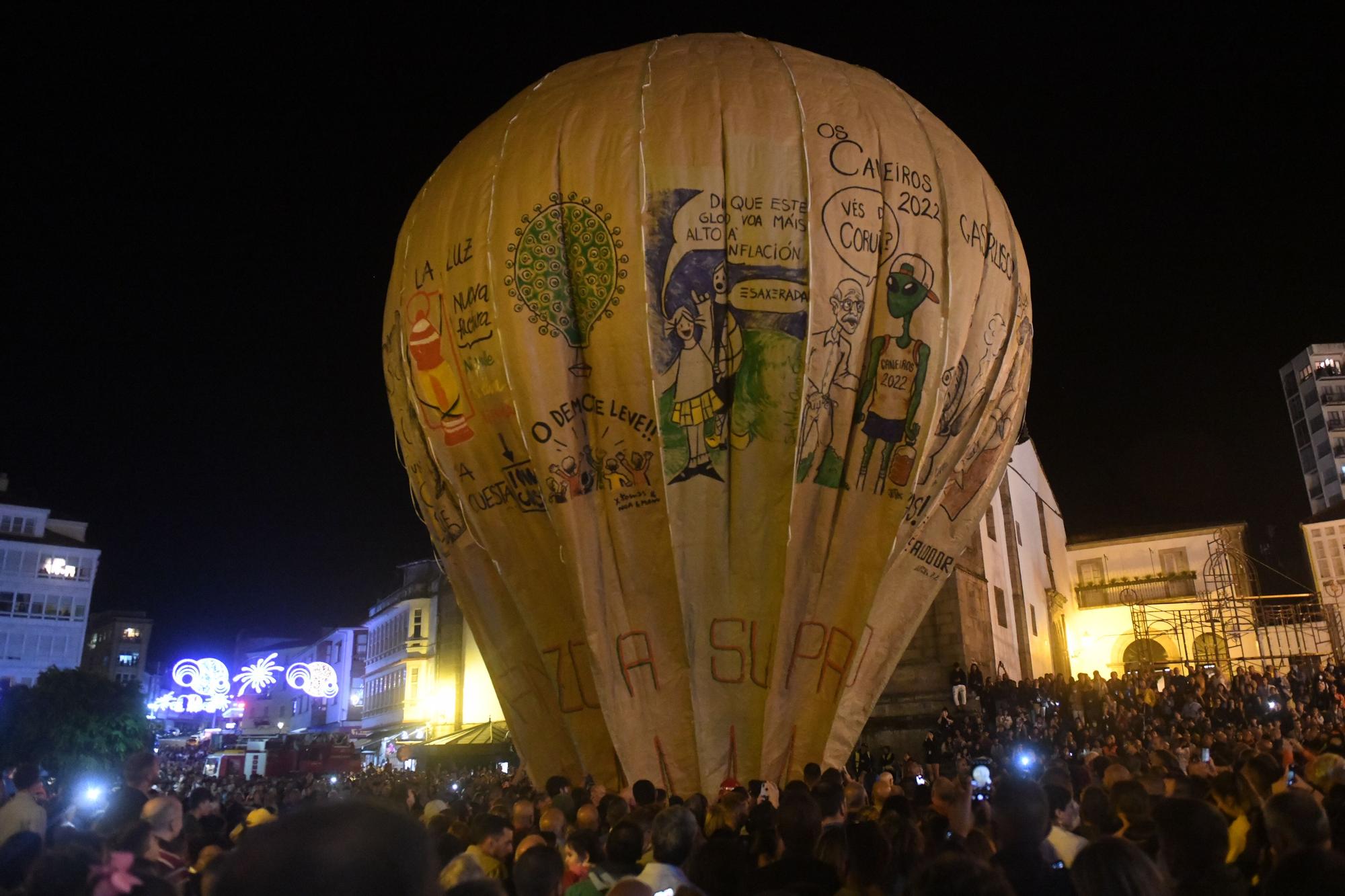 Y el globo más grande del mundó surcó el cielo gallego