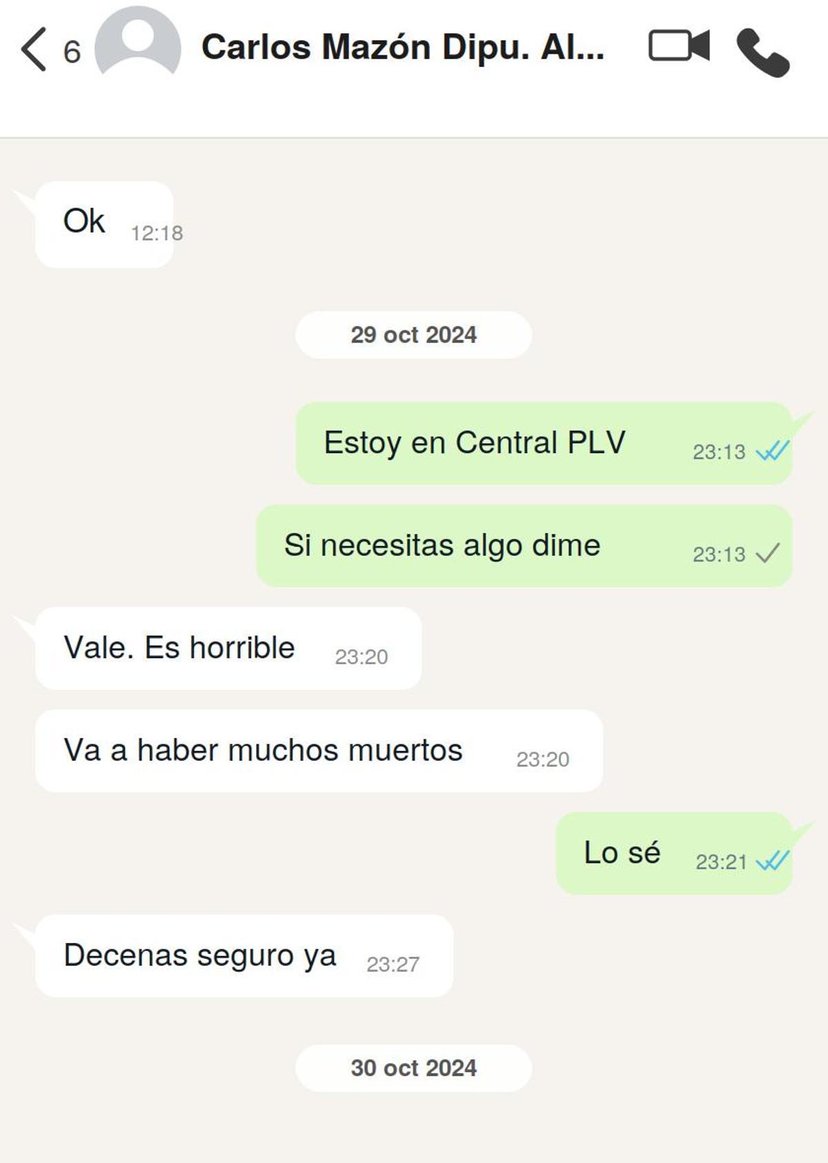 Recreación de la conversación entre Carlos Mazón y la alcaldesa de València, María José Catalá