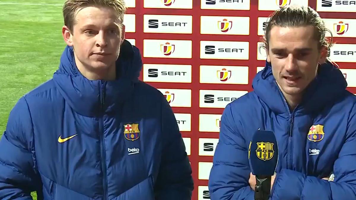 Griezmann: "Hemos sufrido mucho... Hasta que apareció  @DeJongFrenkie21  a 'lo Pippo Inzaghi'"