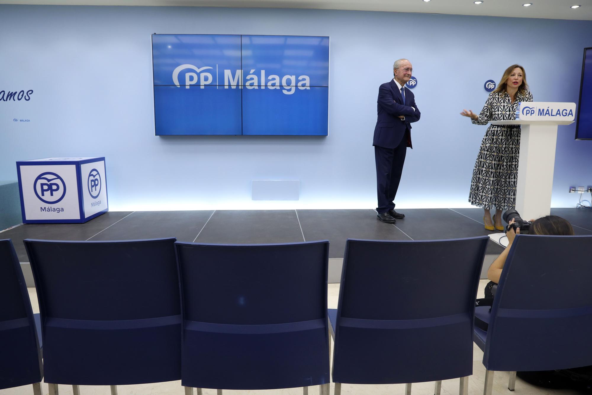 28M | Patricia Navarro y Paco de la Torre presentan la lista electoral del PP en Málaga capital