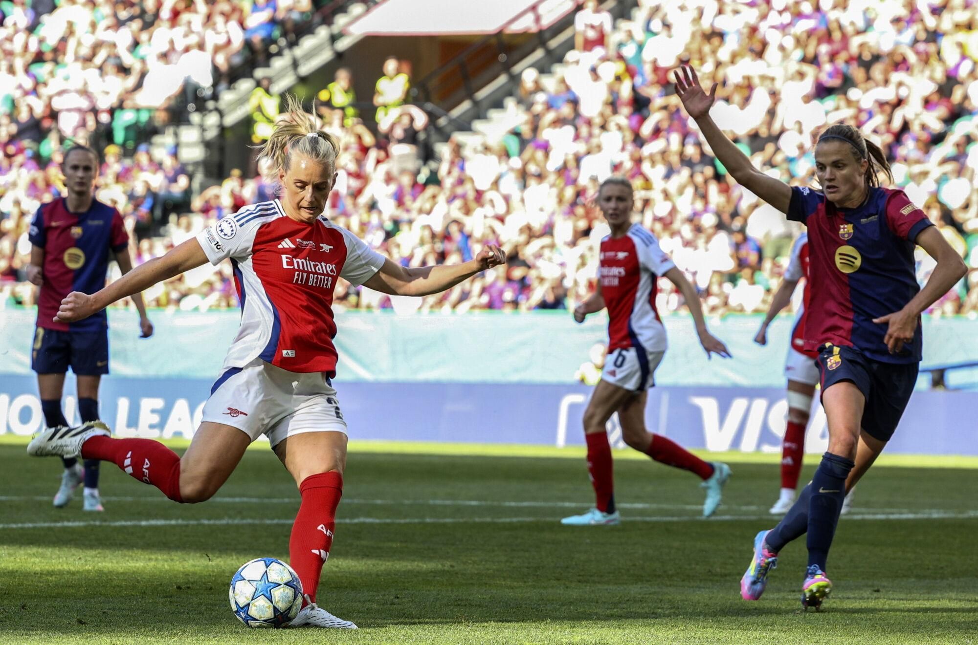 Les imatges de l'Arsenal - Barça de la final de la Champions femenina